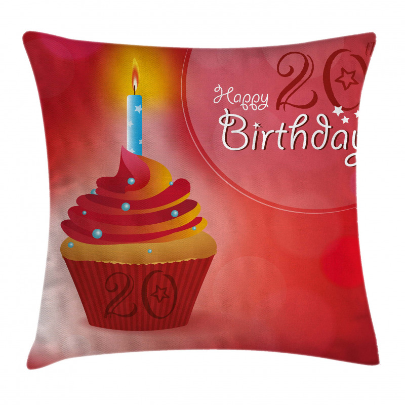 Cupcake with Beams Pillow Cover