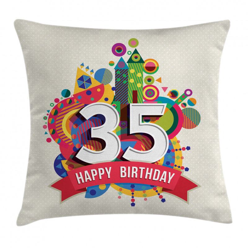 Greeting Gift Age 35 Pillow Cover