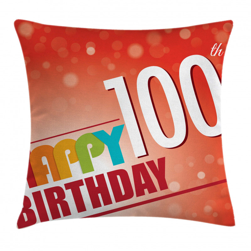 Happy Party Words Pillow Cover