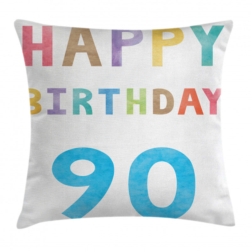 Happy 90th Birthday Pillow Cover