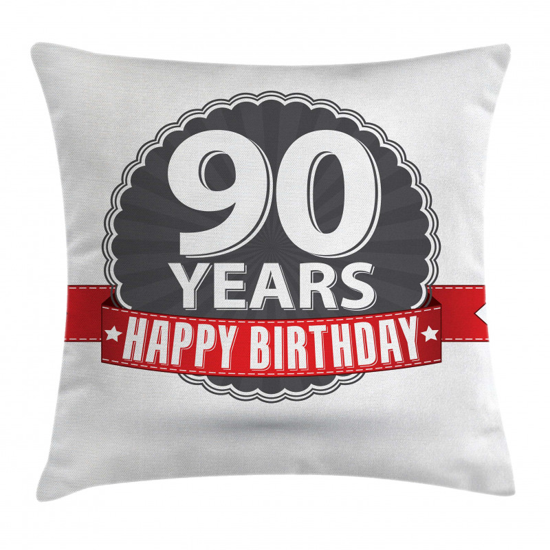 Birthday Red Ribbon Pillow Cover