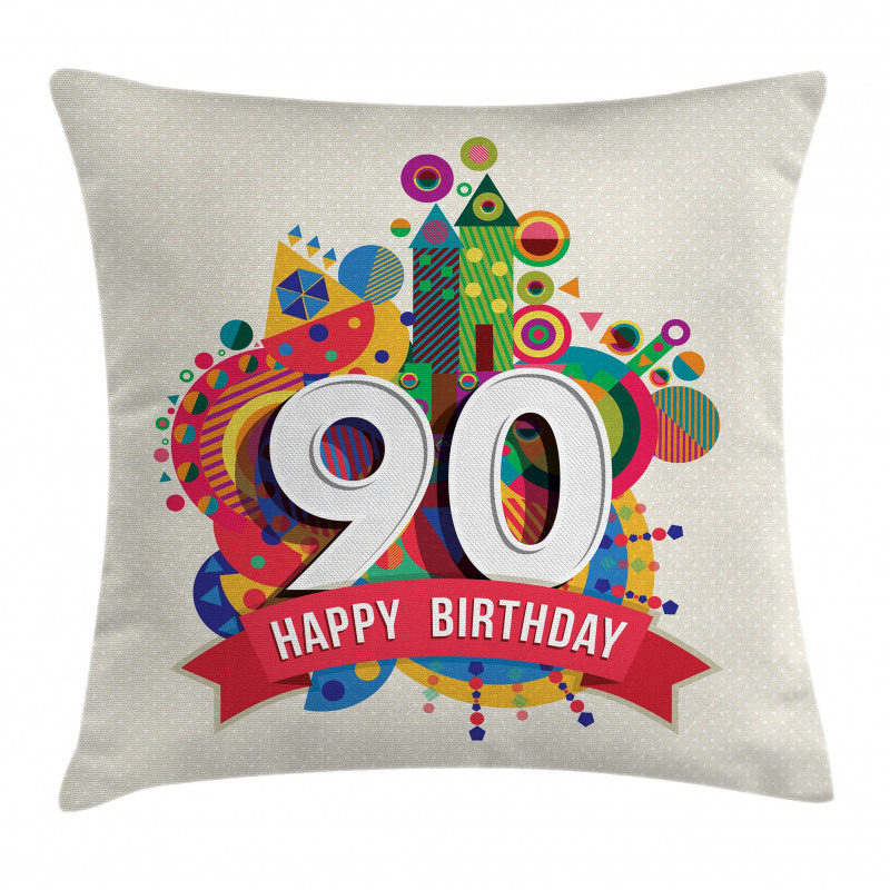 Funky Pop Birthday Pillow Cover