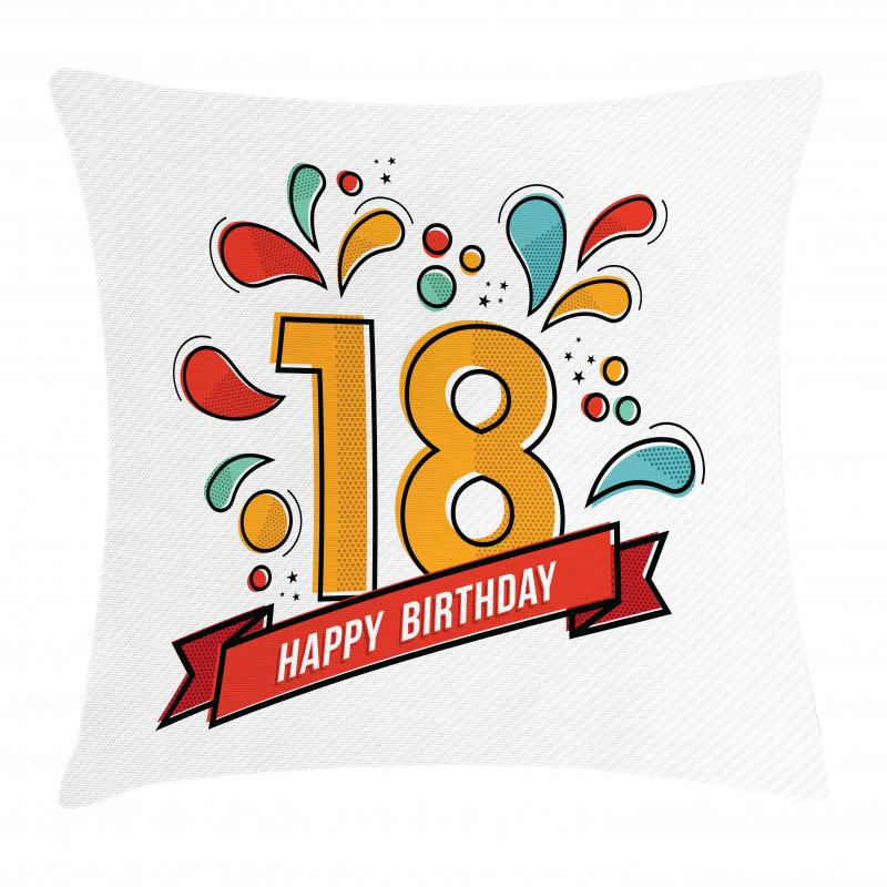 Eighteenth Birthday Pillow Cover