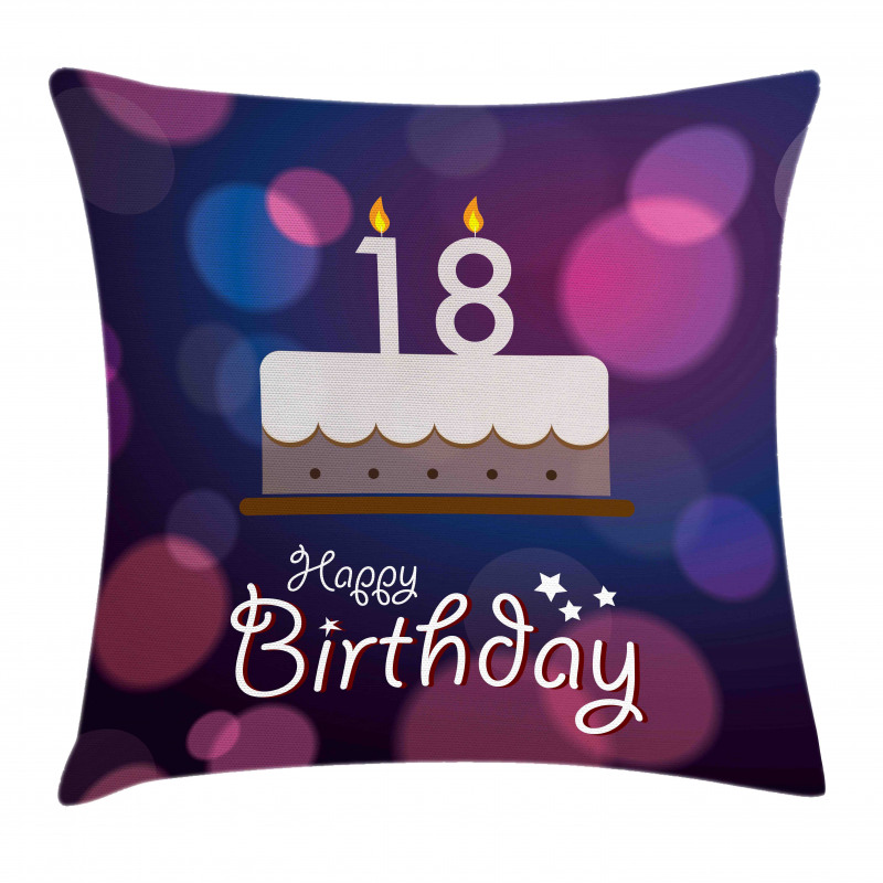 Cartoon Birthday Cake Pillow Cover