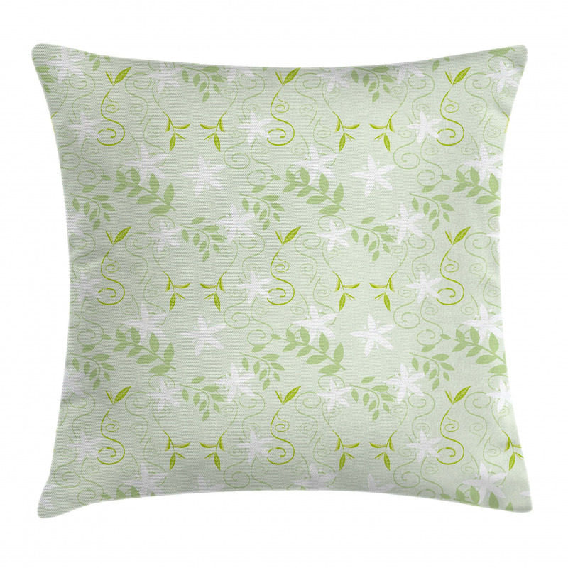 Swirls Floral Branches Pillow Cover