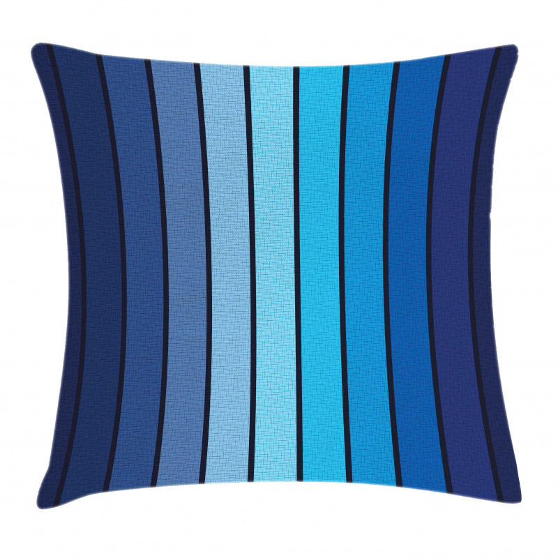 Plaques in Blue Borders Pillow Cover