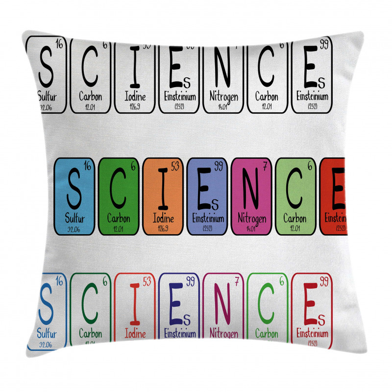 Science Letters Pillow Cover