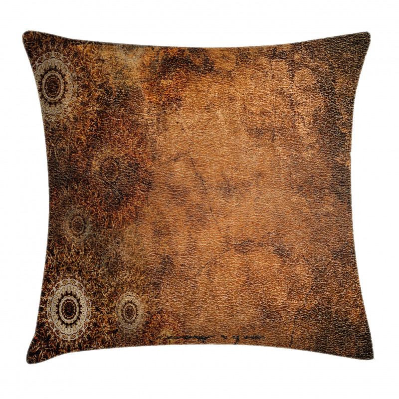 Aged Texture Vintage Floral Pillow Cover