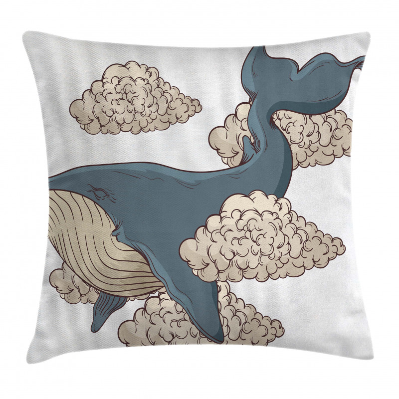 Sky Clouds Animal Fish Pillow Cover