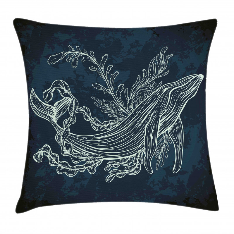 Doodle Coral Reef Seaweed Pillow Cover