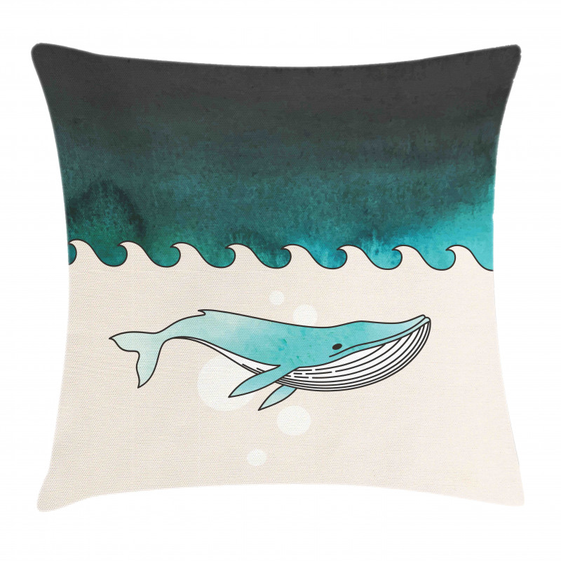 Fish Swimming Submarine Pillow Cover
