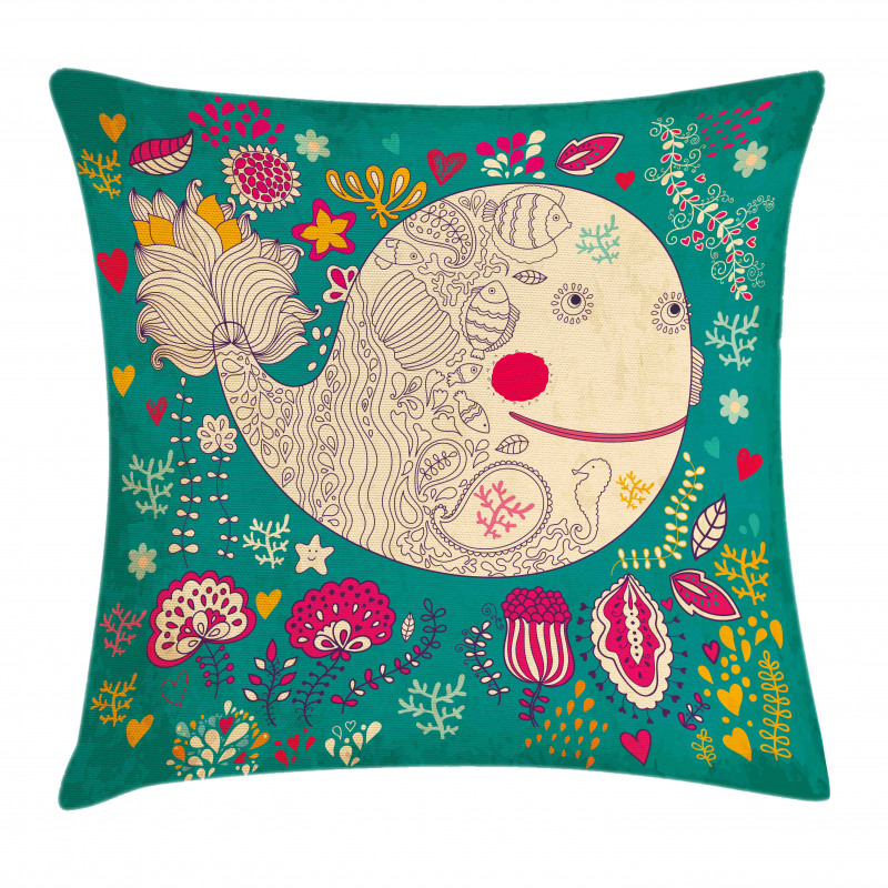 Happy Sea Giant Blooms Pillow Cover