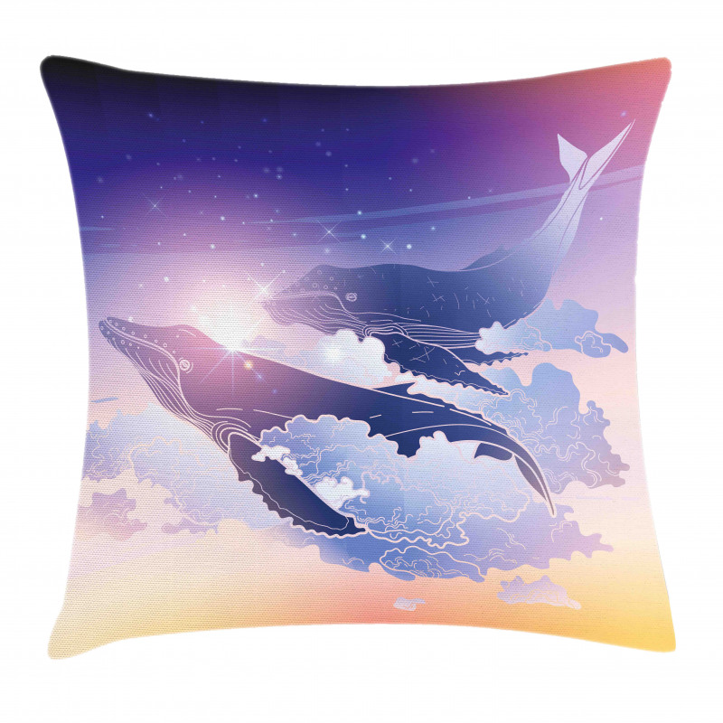 Dreamy Night with Clouds Pillow Cover