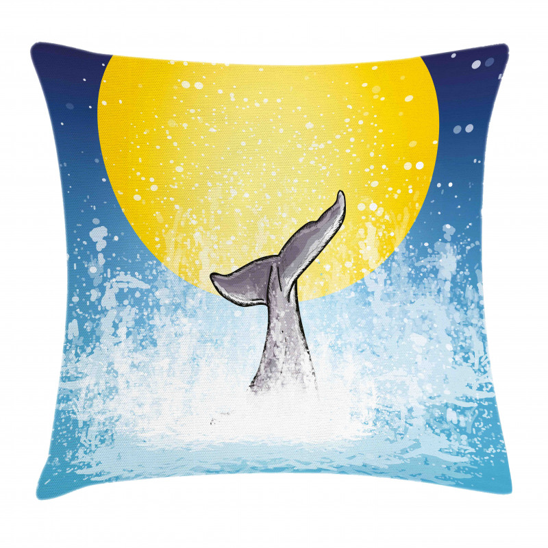 Fish Tail Ocean Full Moon Pillow Cover