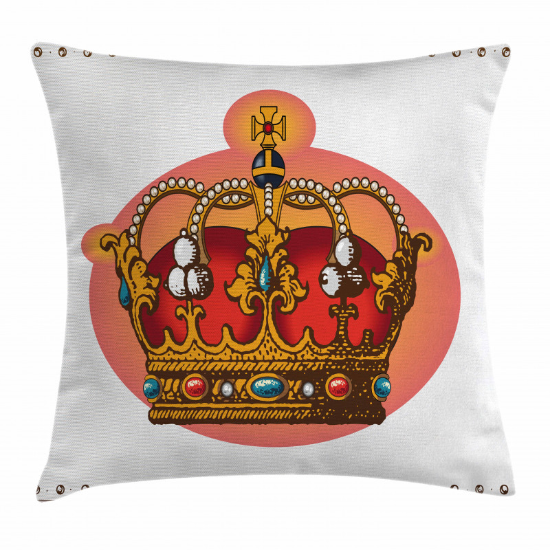 Baroque Crown Coronet Pillow Cover