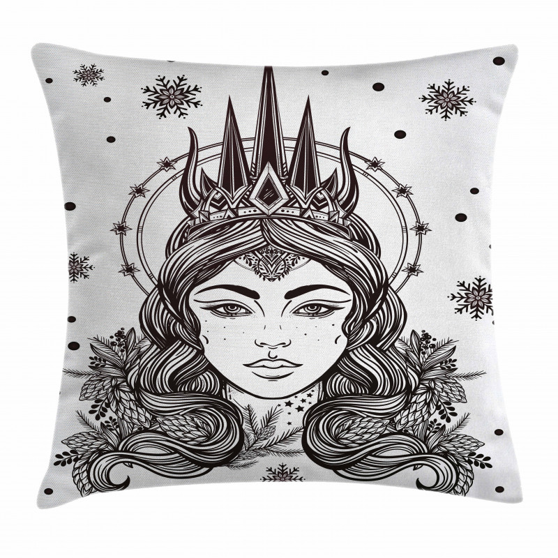 Fantasy Snow Queen Art Pillow Cover