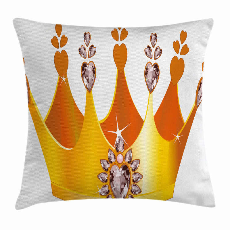 Cartoon Princess Crown Pillow Cover