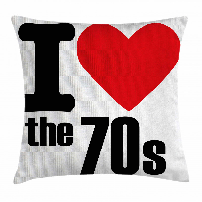 I Love the 70s Pictogram Pillow Cover