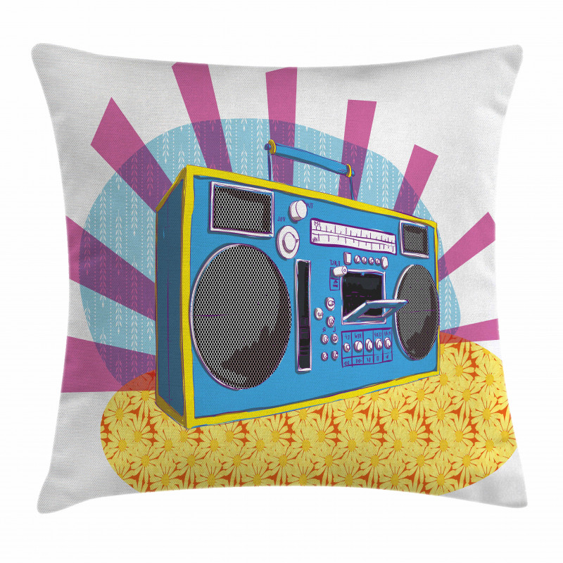 Boom Box Pop Art Dance Pillow Cover