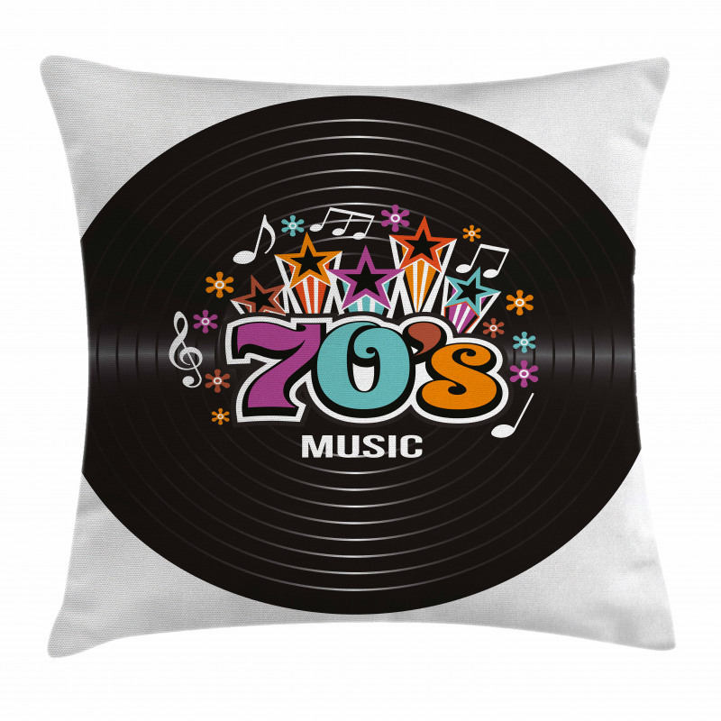 70s Record Discography Pillow Cover