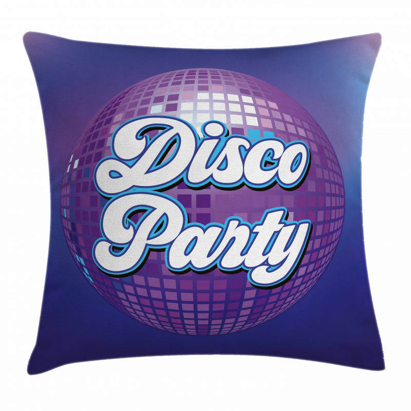 Retro Letter Disco Ball Pillow Cover