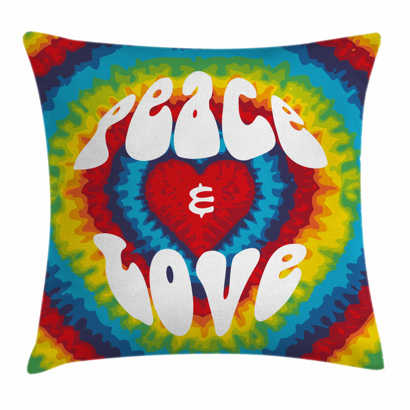 Groovy Hippie Rainbow Pillow Cover