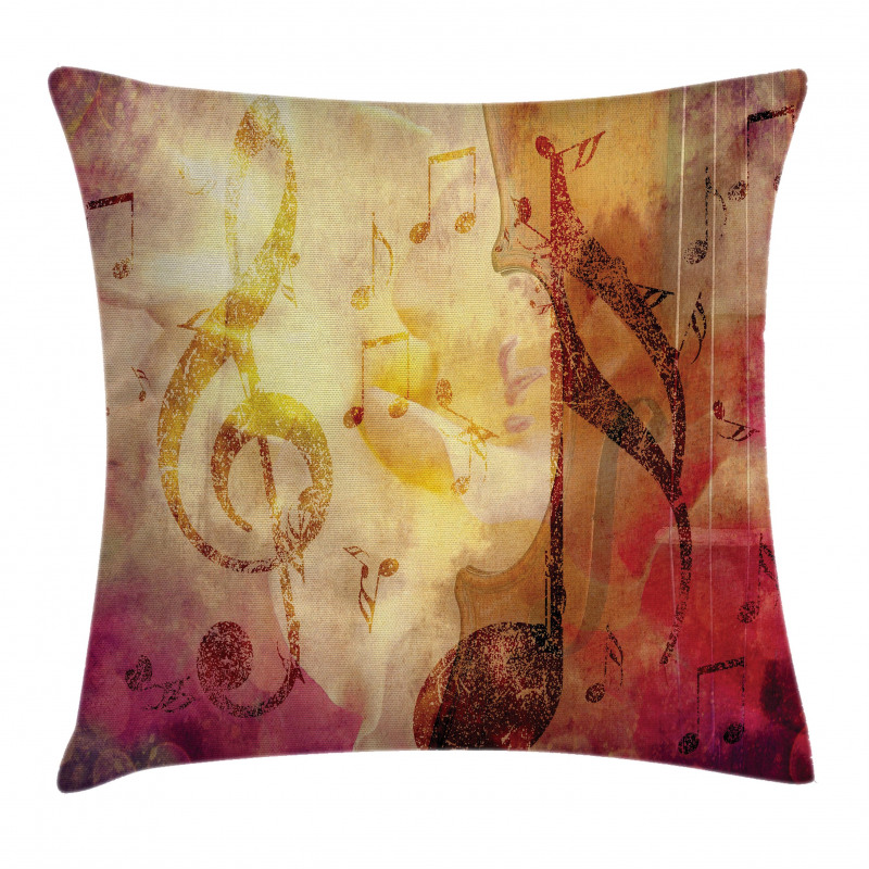 Colorful Notes Composition Pillow Cover