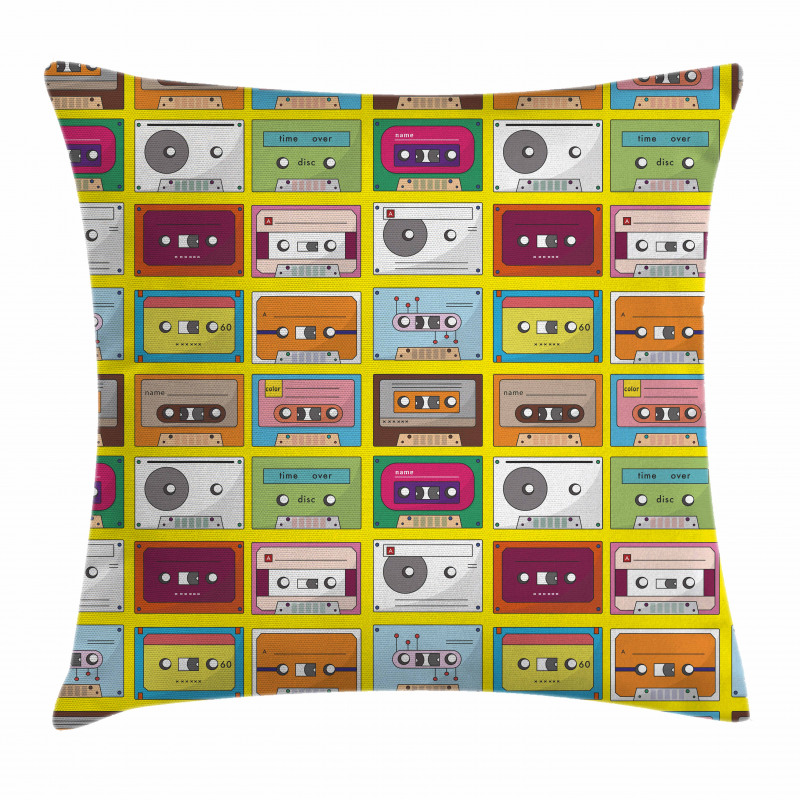 Audio Casette Tape Pillow Cover