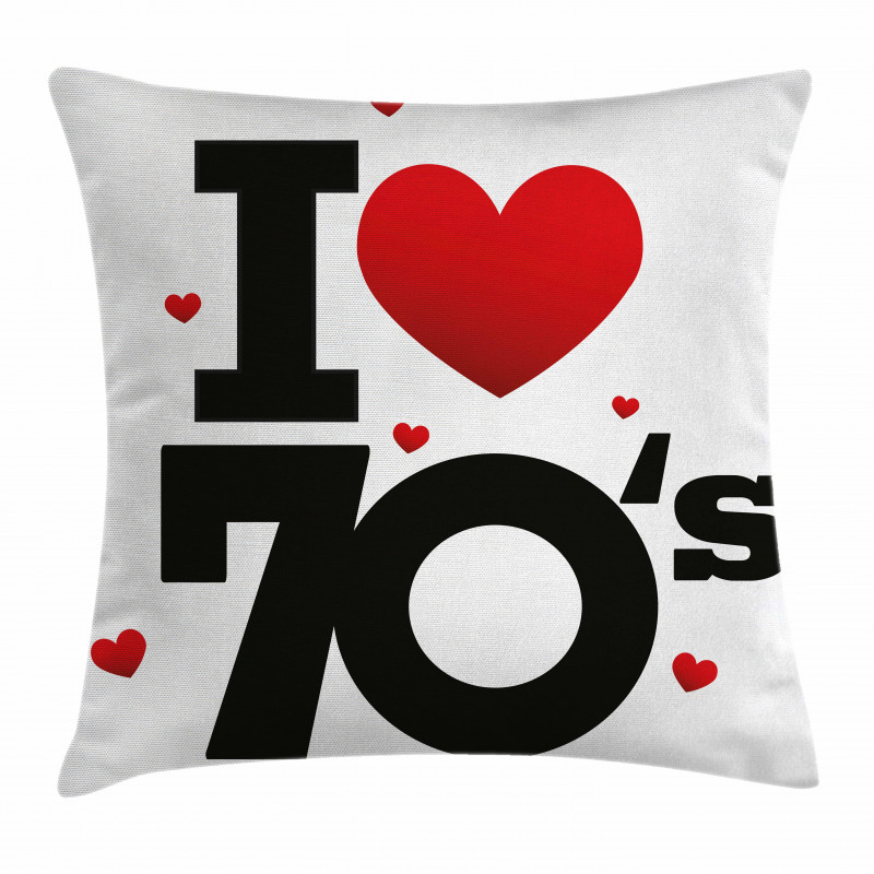 Seventies Hearts Pillow Cover
