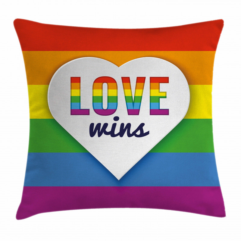 LGBT Pride Love Wins Pillow Cover