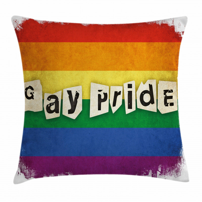 LGBT Parade Retro Style Pillow Cover