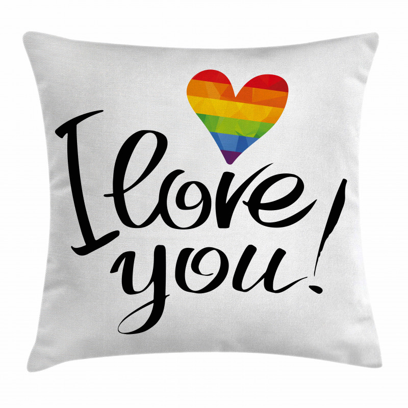 Heart Gay Couples Love Pillow Cover