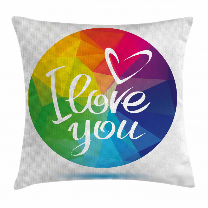Round Frame Romance Pillow Cover