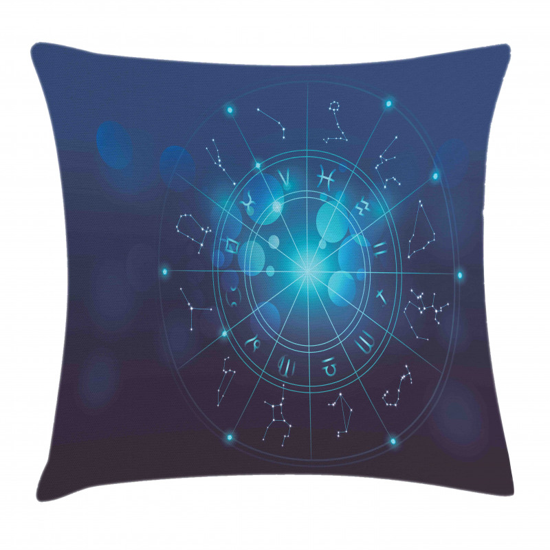 Zodiac Signs in Space Pillow Cover