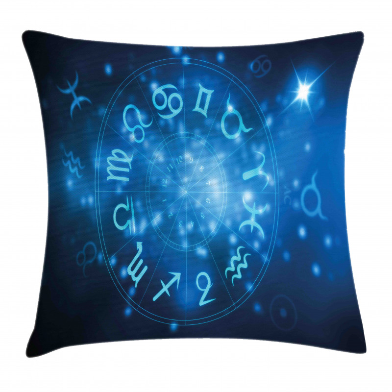 Horoscope Wheel Signs Pillow Cover