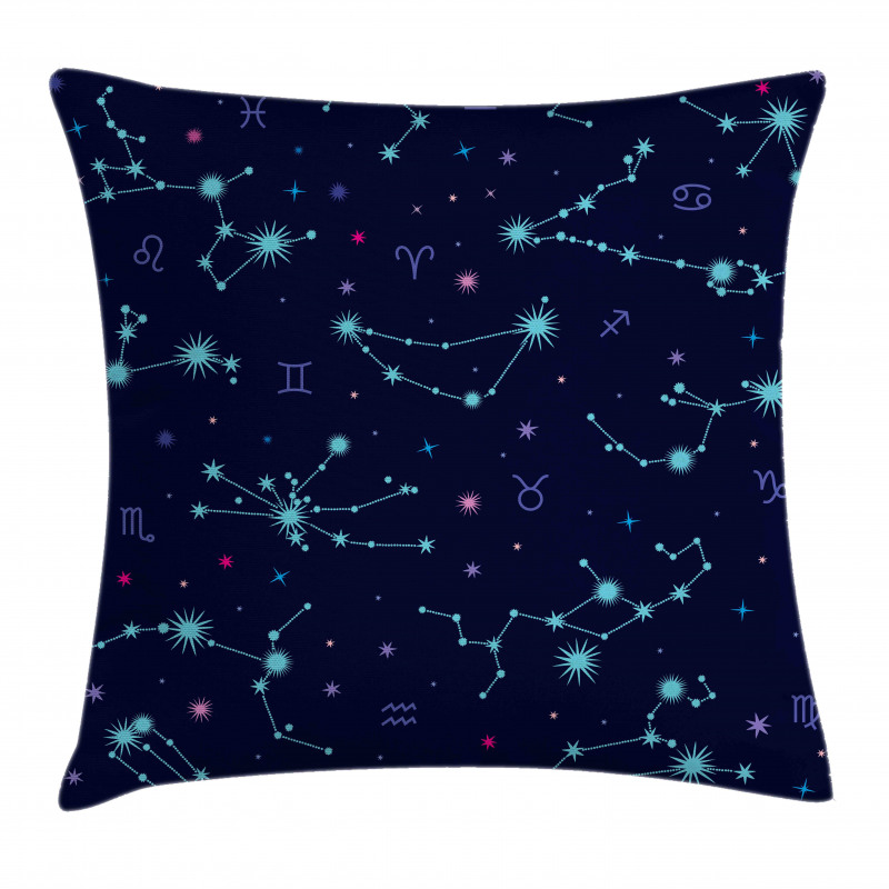 Horoscope Sign Dots Pillow Cover