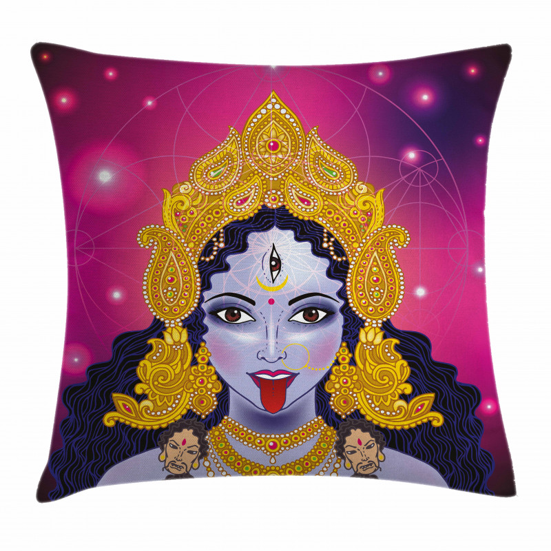 Ethnic Sacred Design Figure Pillow Cover