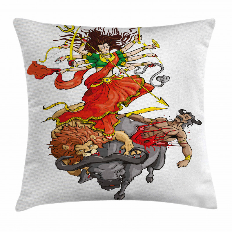 Mythical Scene Pillow Cover