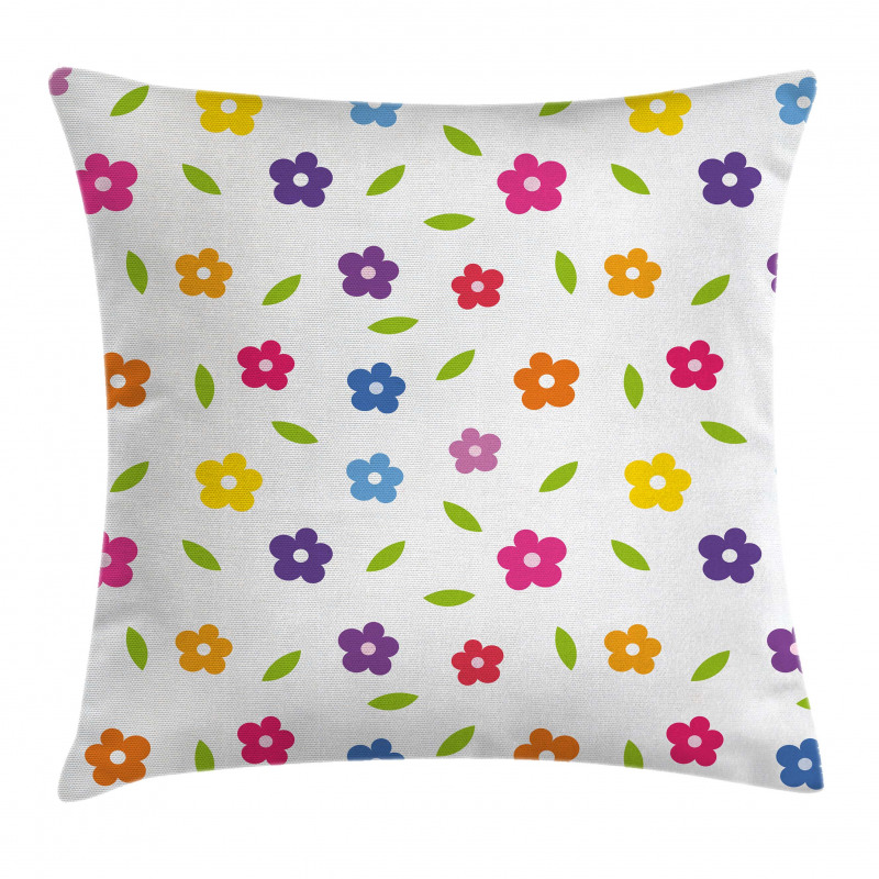 Daisies Leaves Meadow Pillow Cover