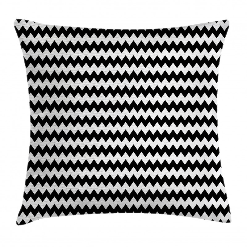 Zigzags Black and White Pillow Cover