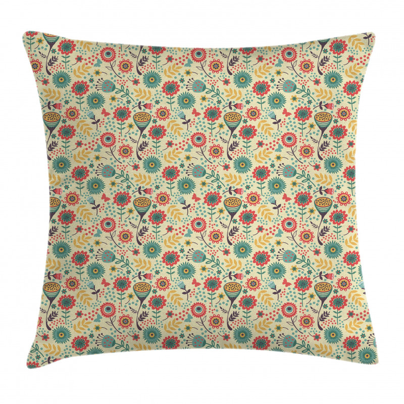 Flower Bouquet Botany Pillow Cover