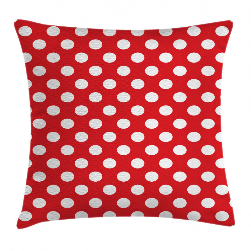 Pop Art White Polka Dots Pillow Cover