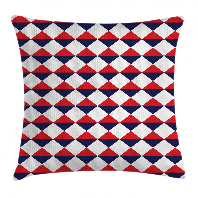Red Half Triangles Pillow Cover