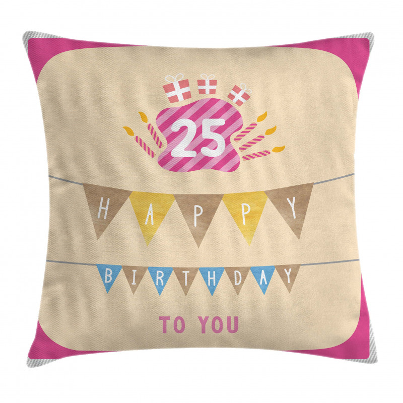 Flags Pink Frame Pillow Cover