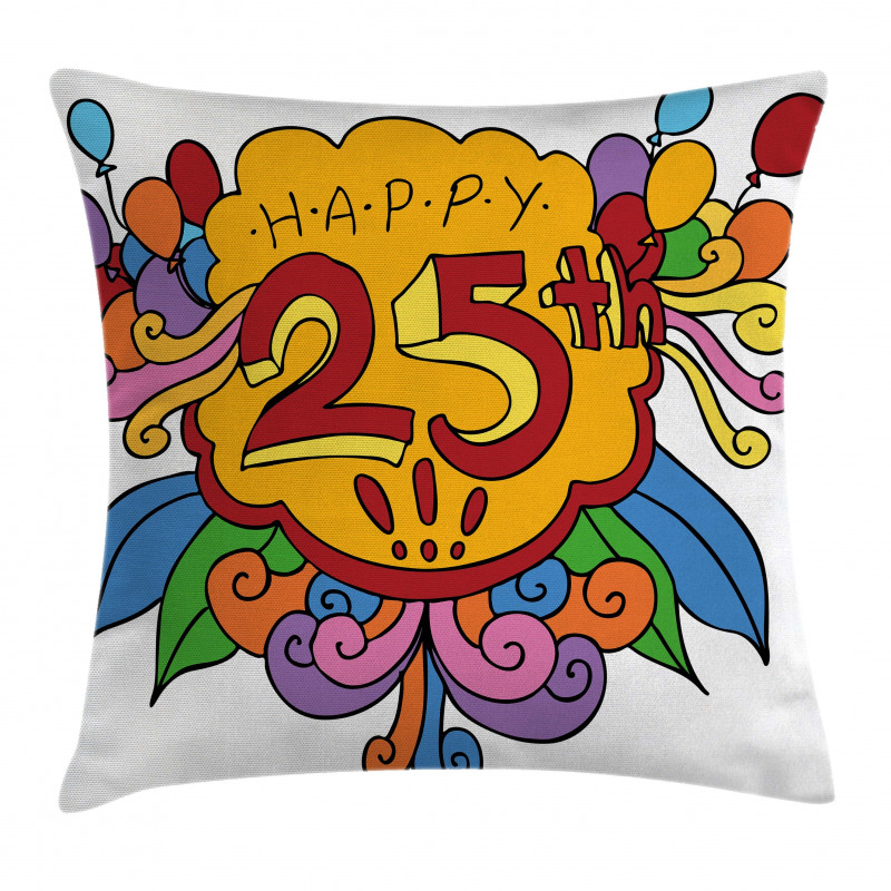 Floral Balloon Pillow Cover