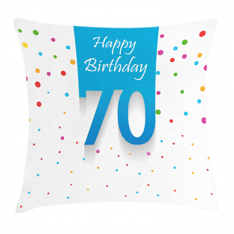 Dots Happy Birthday Pillow Cover