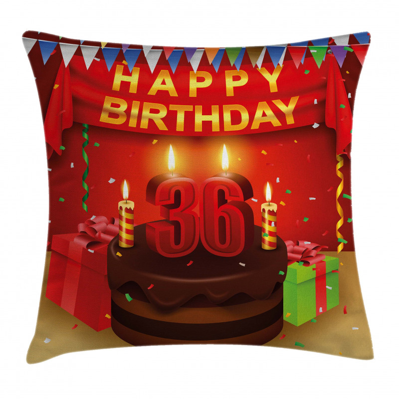 Candles and Presents Pillow Cover