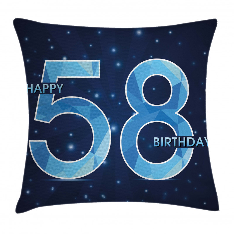 Number Night Sky Age Pillow Cover