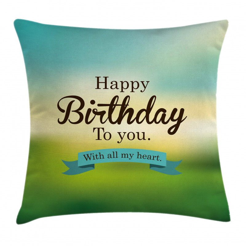 Sincere Greeting Blur Pillow Cover