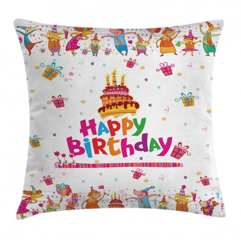 Joyful Mouses Party Mood Pillow Cover